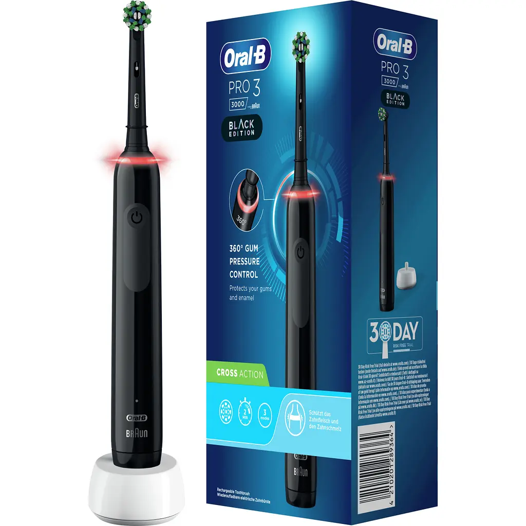 Електрична зубна щітка Oral-B D505 PRO 3 3000 Cross Action Black [123399] - фото 3