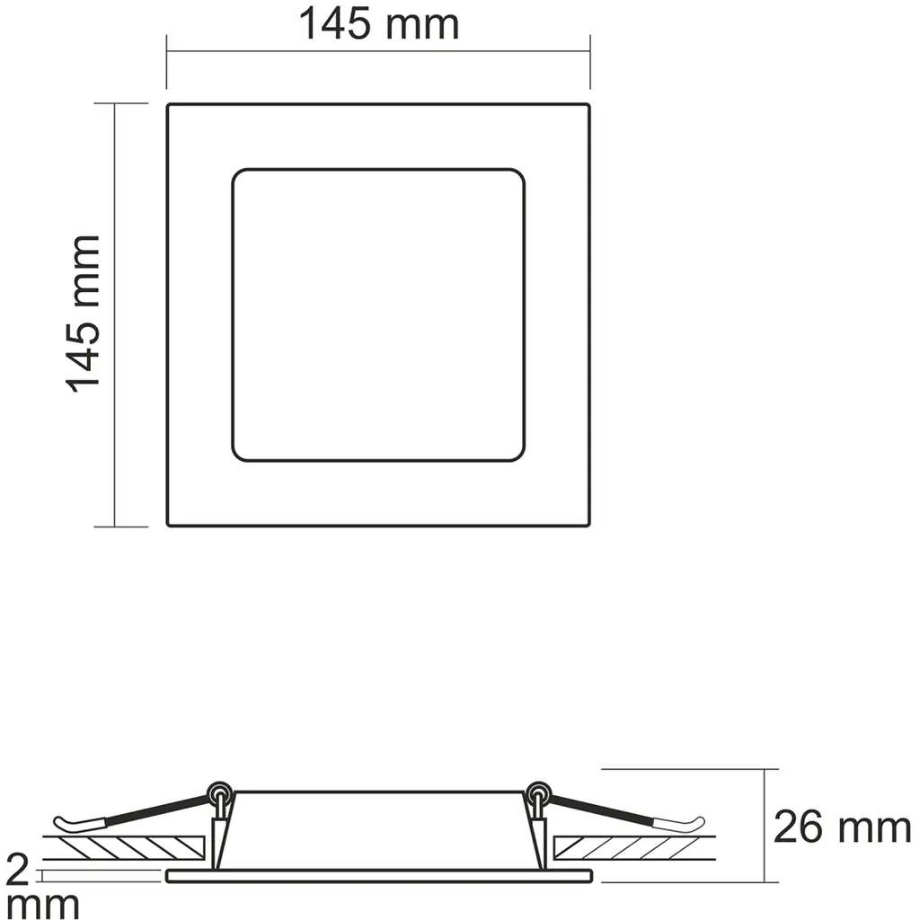 LED світильник Videx Back вбудований квадратний 9W 5000K (VL-DLBS-095) - фото 5