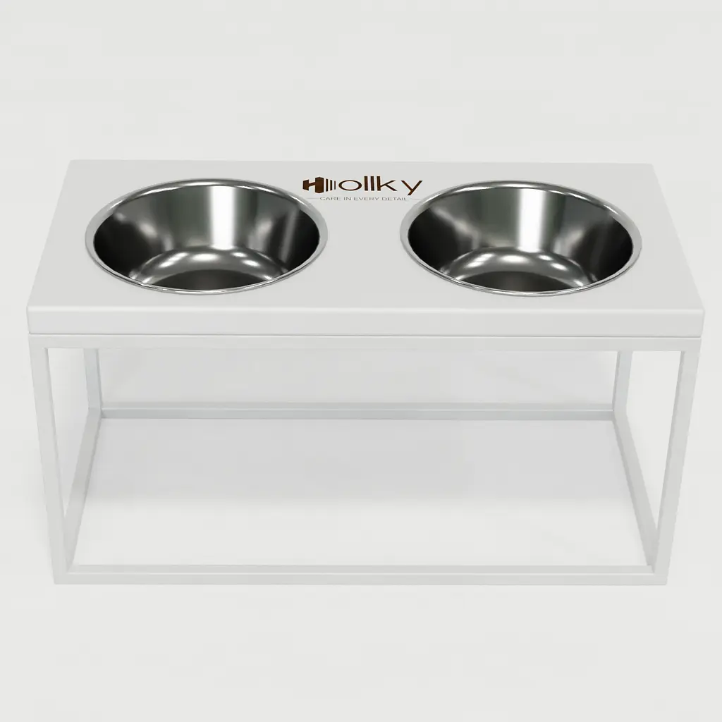 Hollky Base L — миски на підставці для середніх і великих собак (2 × 0,95 л, висота 20 см) - фото 9