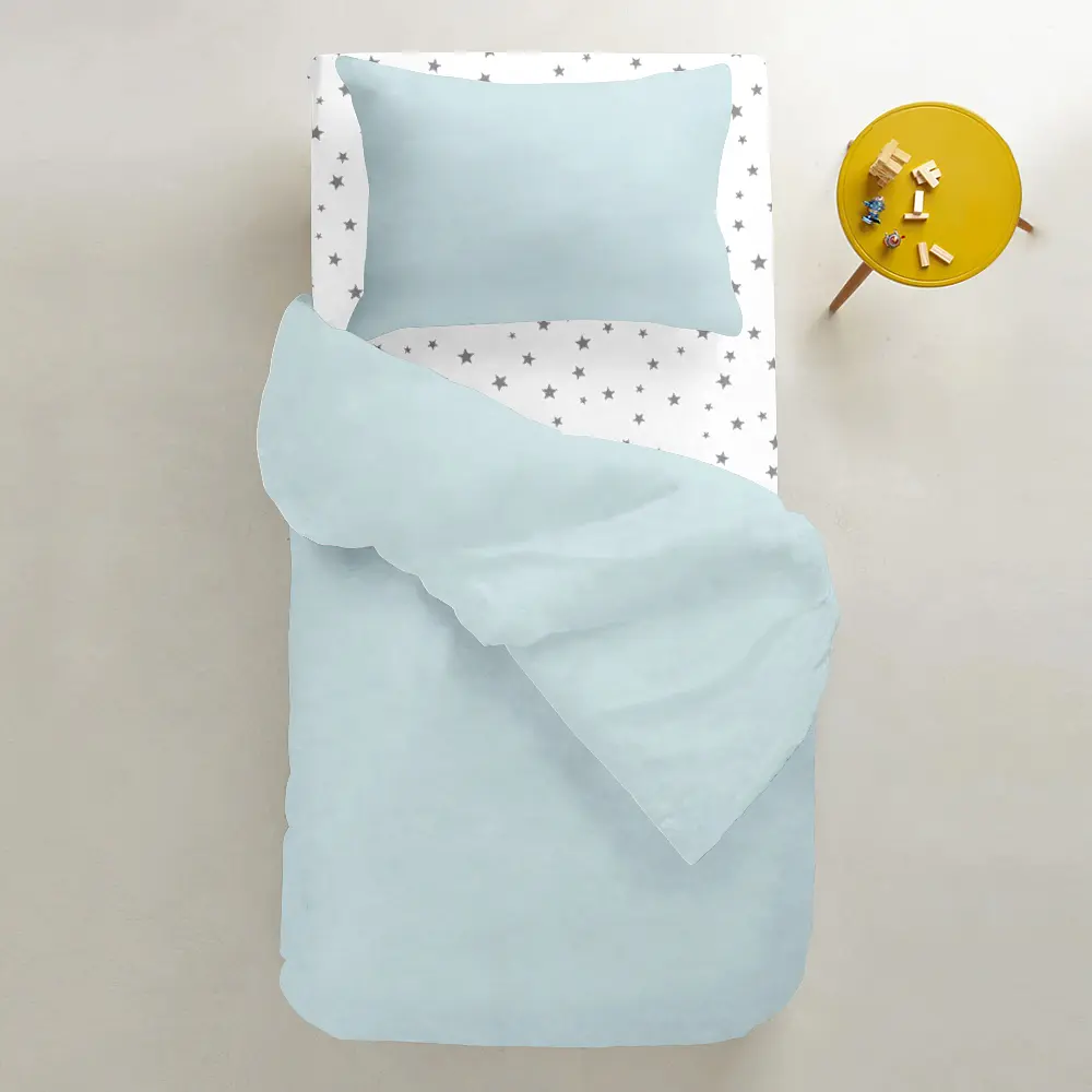 Набір простирадло на резинці Cosas Beige Star 60х120х12 см (SetSheet_Beige_StarGrey_120x60) - фото 6