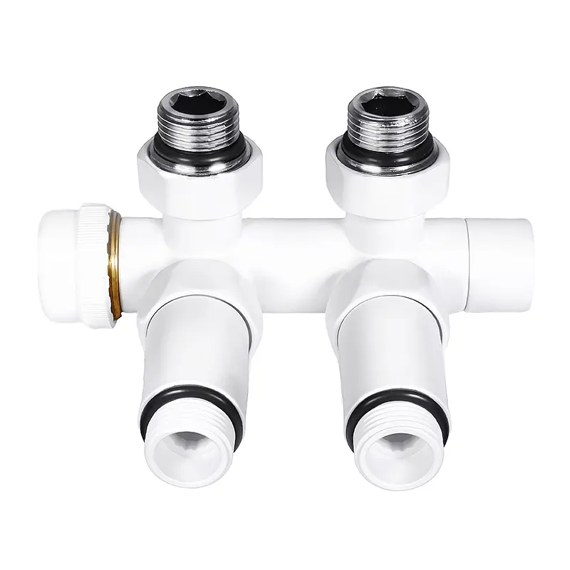 Комплект дизайн кранів з термоголовкою Ideale Duo 1/2”x1/2” білий - фото 4