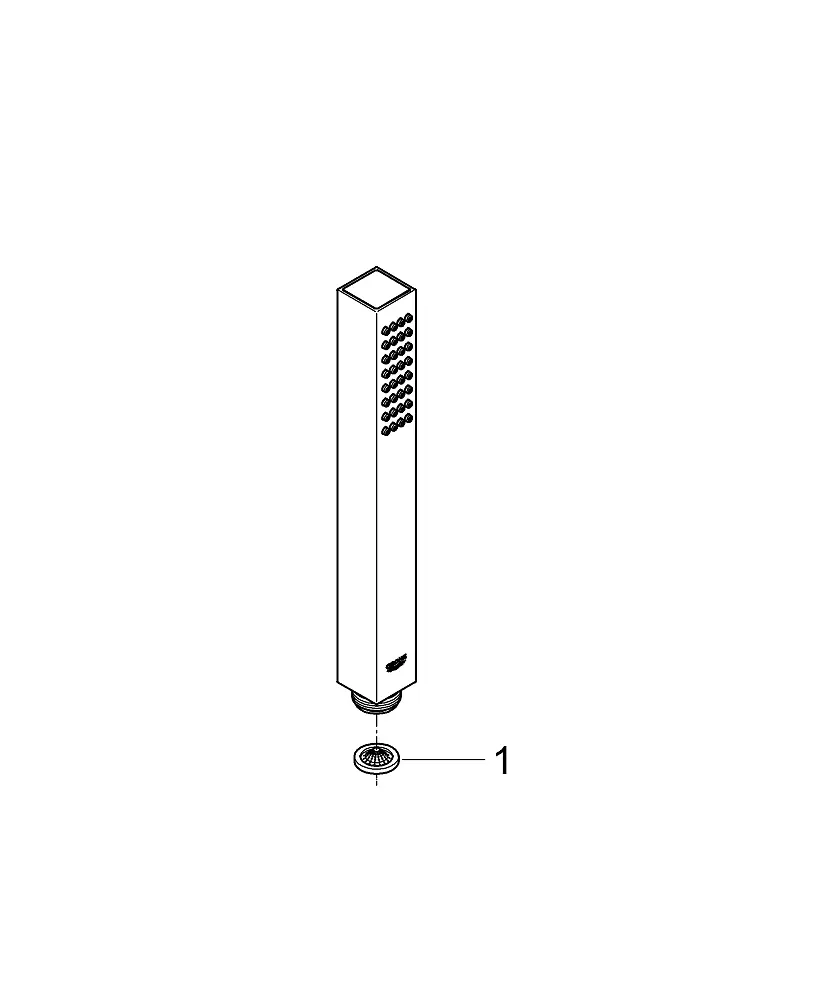 Ручний душ 1 режим струменя Grohe Vitalio Joy Cube Stick 26392000, Хром - фото 3