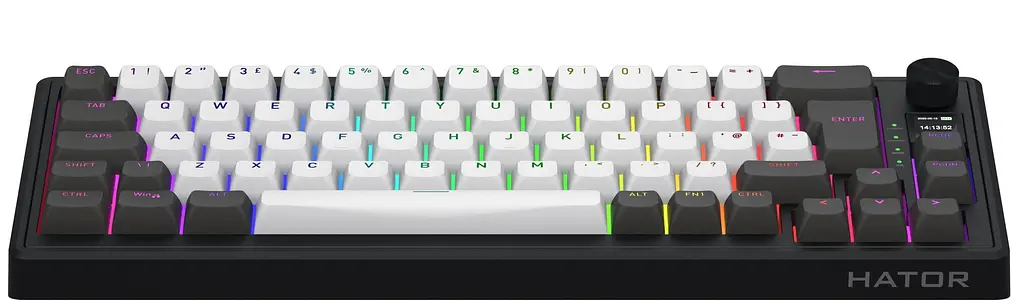 Клавіатура HATOR Skyfall 65 PRO Wireless Silent Switches UK-ISO Grey Black (HTK4160EU) - фото 2