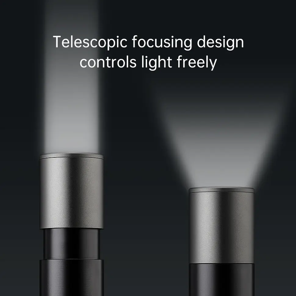 Кишеньковий ручний акумуляторний ліхтар NexTool Zoom Flashlight, 150 лм, алюмінієвий корпус (NE20162, NE20163) - фото 5