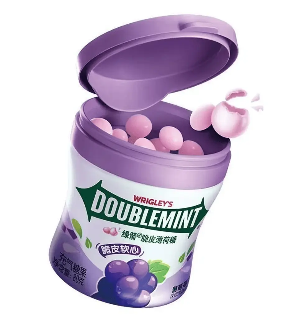 Драже Wrigley's Doublemint Crispy Mints Grape Mint 80г - фото 2
