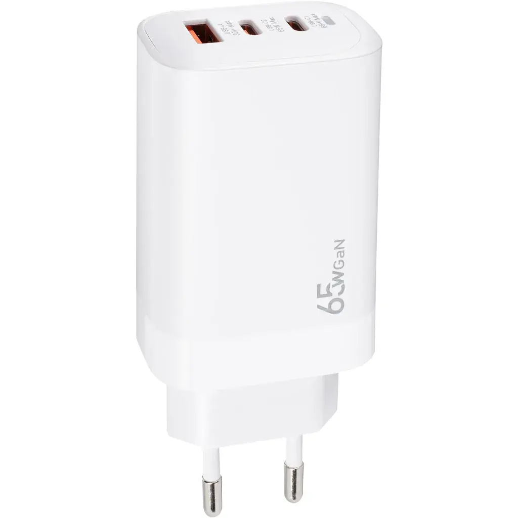 Зарядное устройство для XoKo 2xUSB-C PD65W + 1xUSB QC3.0 GaN white (XK-QC-630) - фото 4