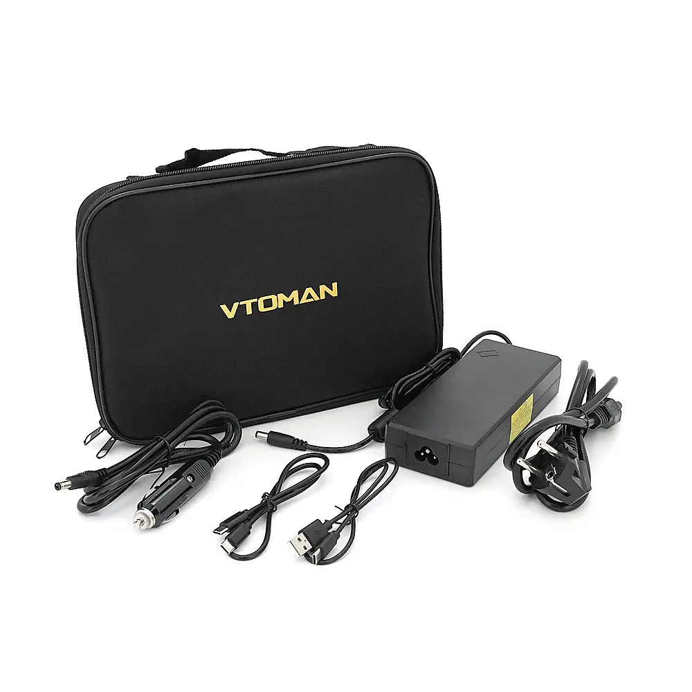 Портативна зарядна станція VTOMAN 1500X, 1500 (макс. 3000) Вт, LiFePO4 828 Вт·год (макс. 2376 Вт·год), 230 В, вихід 3x230 В/1500 Вт, 2x12 В/10 A-10 A, 2xPDTB, прикурювач 12 В/10 A, 36x27x28 см; 20 кг - фото 4