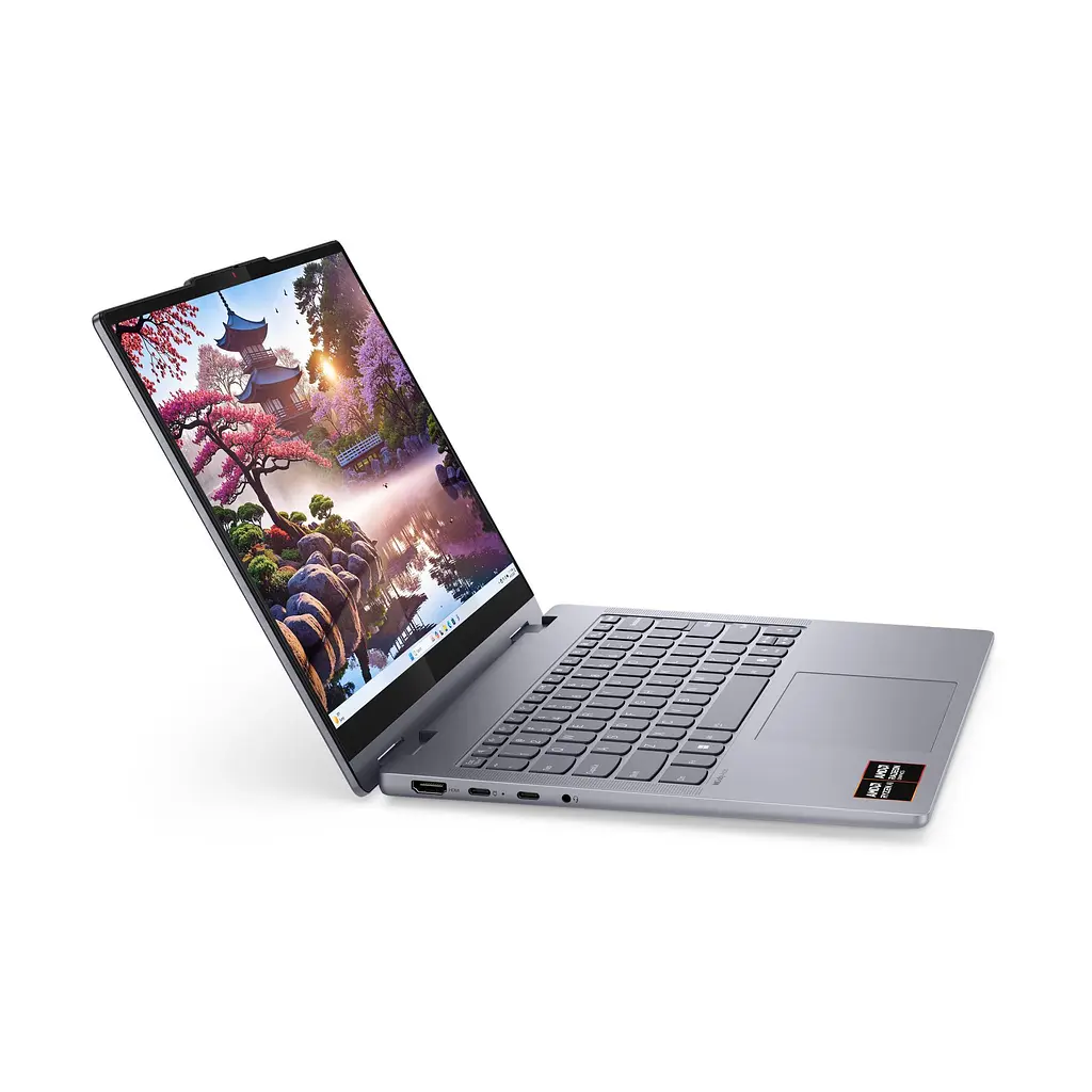 Ноутбук Lenovo IdeaPad 5 14IAL10 2-в-1, (83KT002BRM), AMD Ryzen AI 7350 до 5 ГГц, 14" WUXGA, 16 ГБ, 1 ТБ, графіка AMD Radeon 860M, FreeDOS, Luna Gray - фото 5