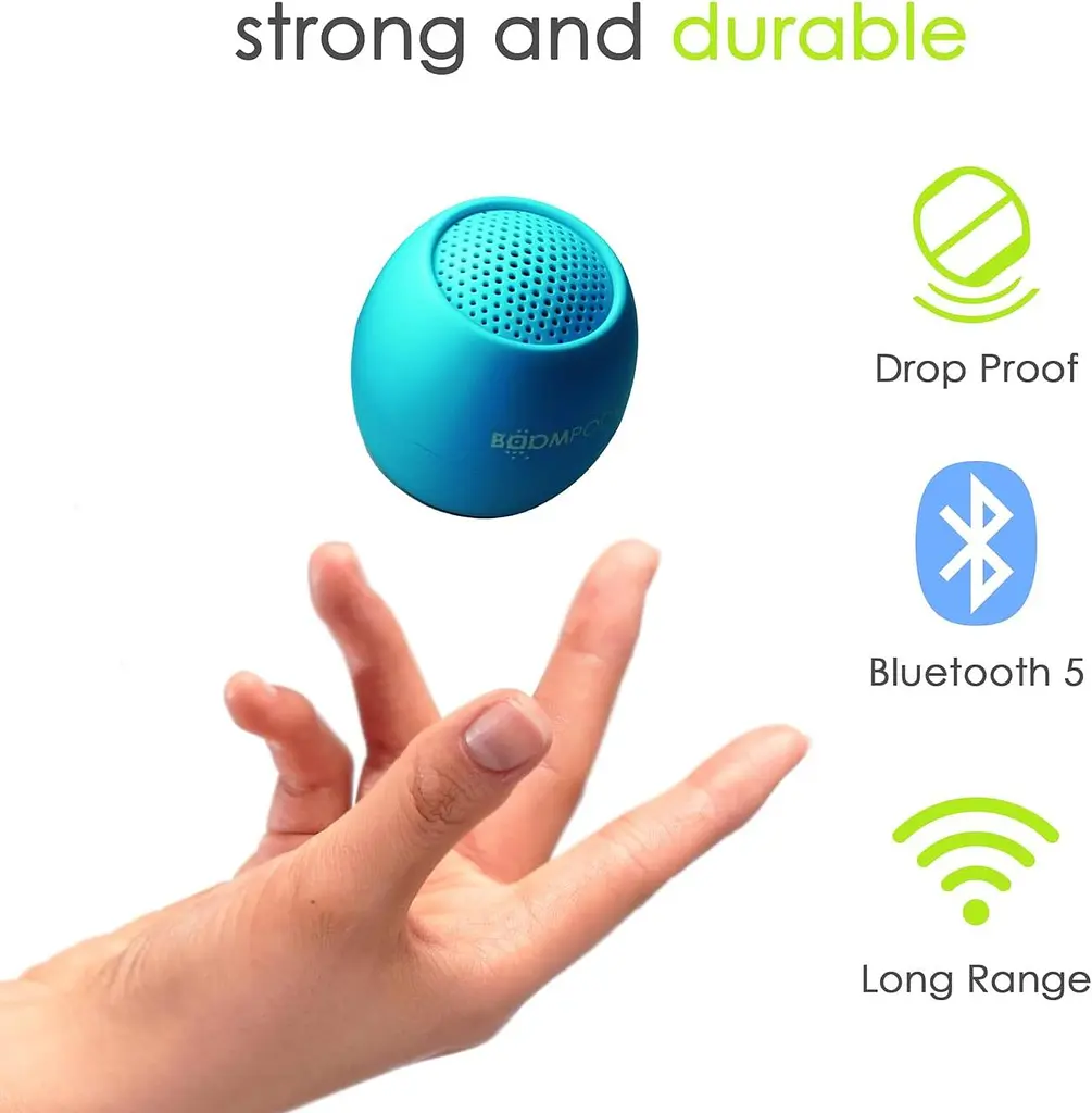 Boompods Zero Talk Міні-портативний динамік Bluetooth із вбудованими розумними пристроями Amazon Alexa - невеликий бездротовий вод - фото 5