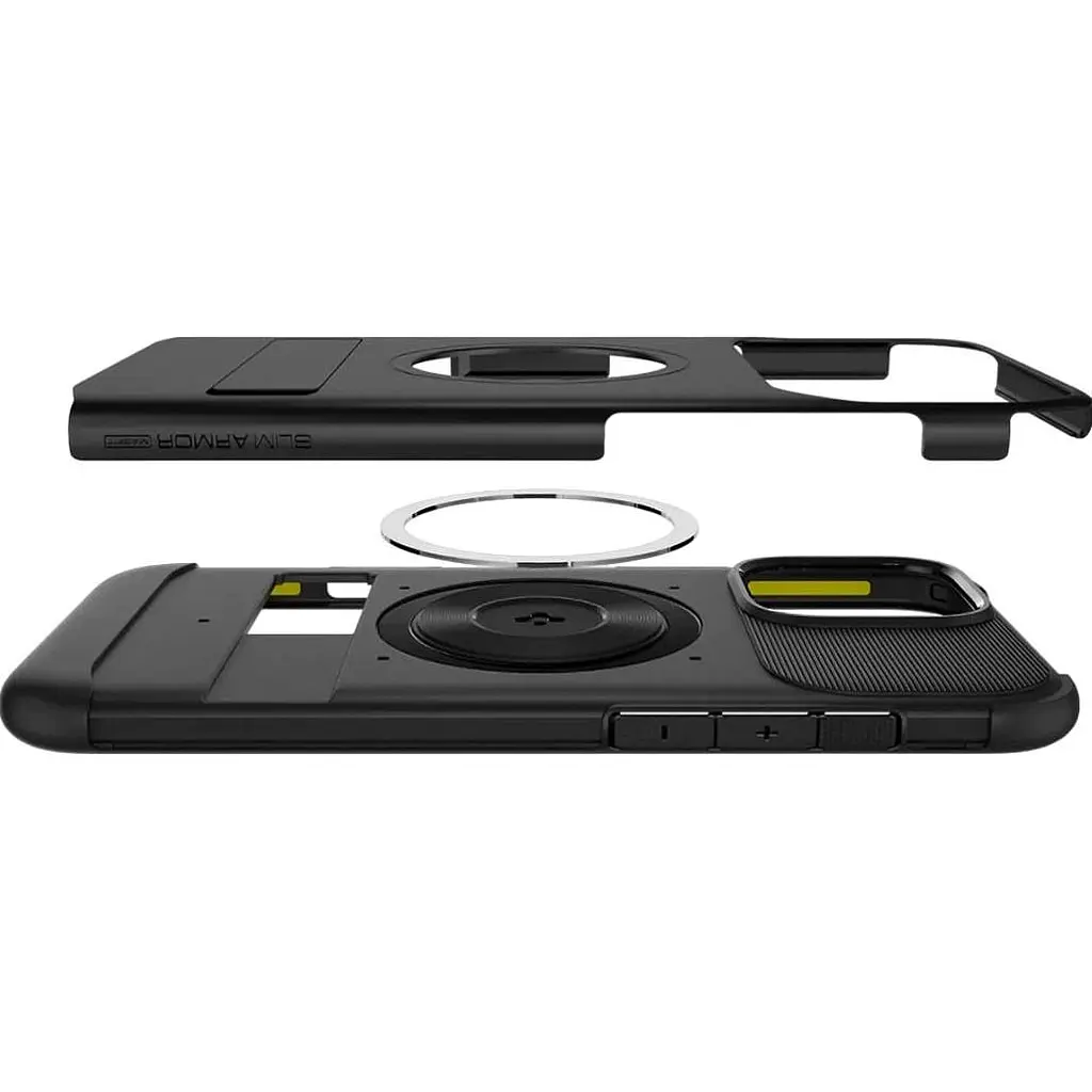 Оригинальный противоударный чехол Spigen Slim Armor (MagFit) MagSafe для iPhone 16 Pro (6.3") Black ACS08164 - фото 10