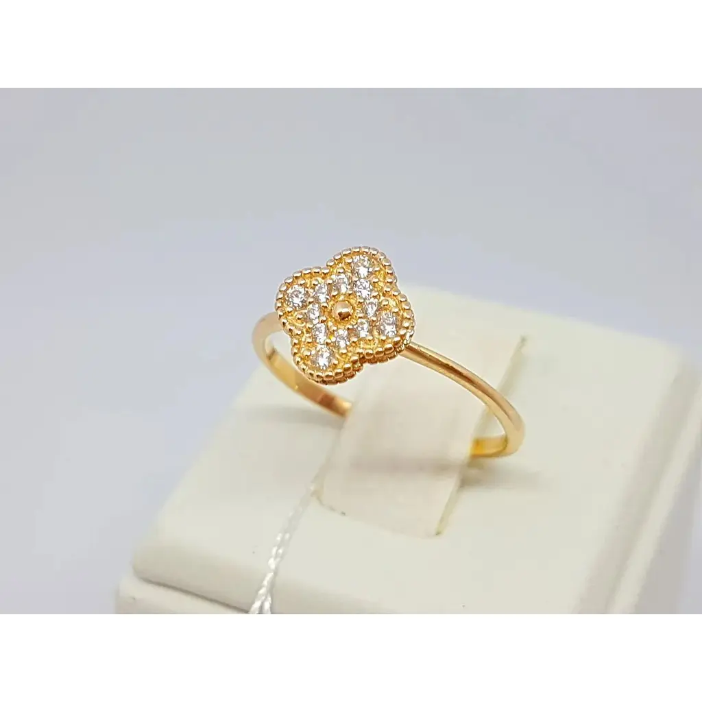 Золоте кільце Імперія золота з фіанітами. КВ1138И 16,5 - фото 2