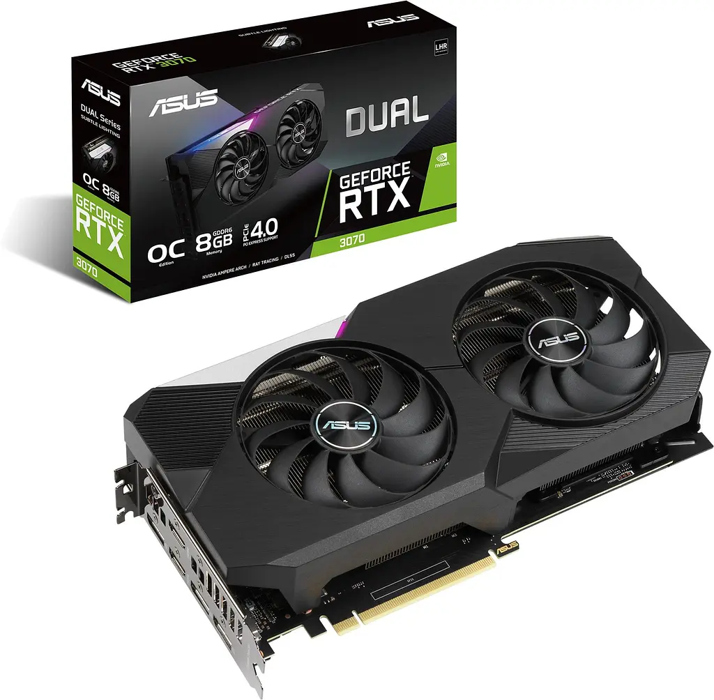 Відеокарта ASUS RTX 3070 8Gb Dual OC LHR (DUAL-RTX3070-O8G-V2) (GDDR6, 256 bit, PCI-E v4.0 x16) Б/в - фото 6