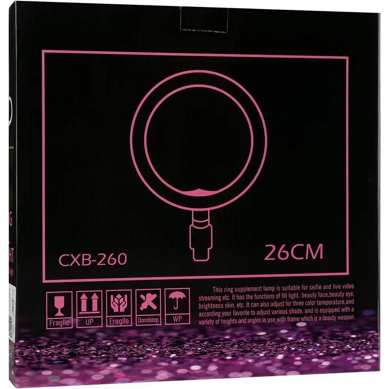 Кольцевая лампа для фото CXB-260 26 см - фото 4