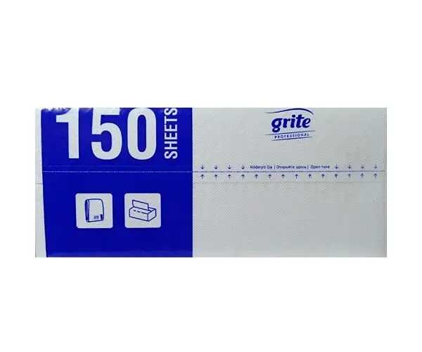 Grite Super, Паперові рушники целюлозні Гріте, двошарові, 250 х 220 мм, 150 листів, V-складання - фото 2
