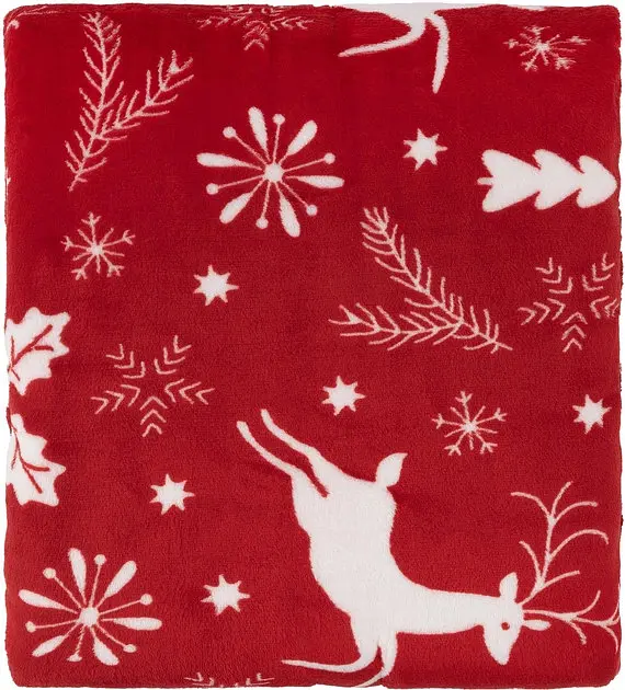 Плед Ardesto Christmas Flannel Олені Червоний ART0126PB 160х200 см - фото 2
