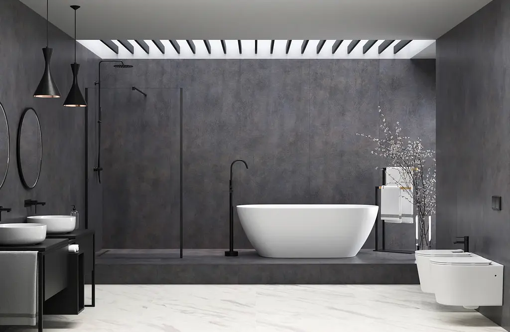 Змішувач для ванни Corsan Lugo black mat підлоговий CMM35BL Чорний матовий - фото 6