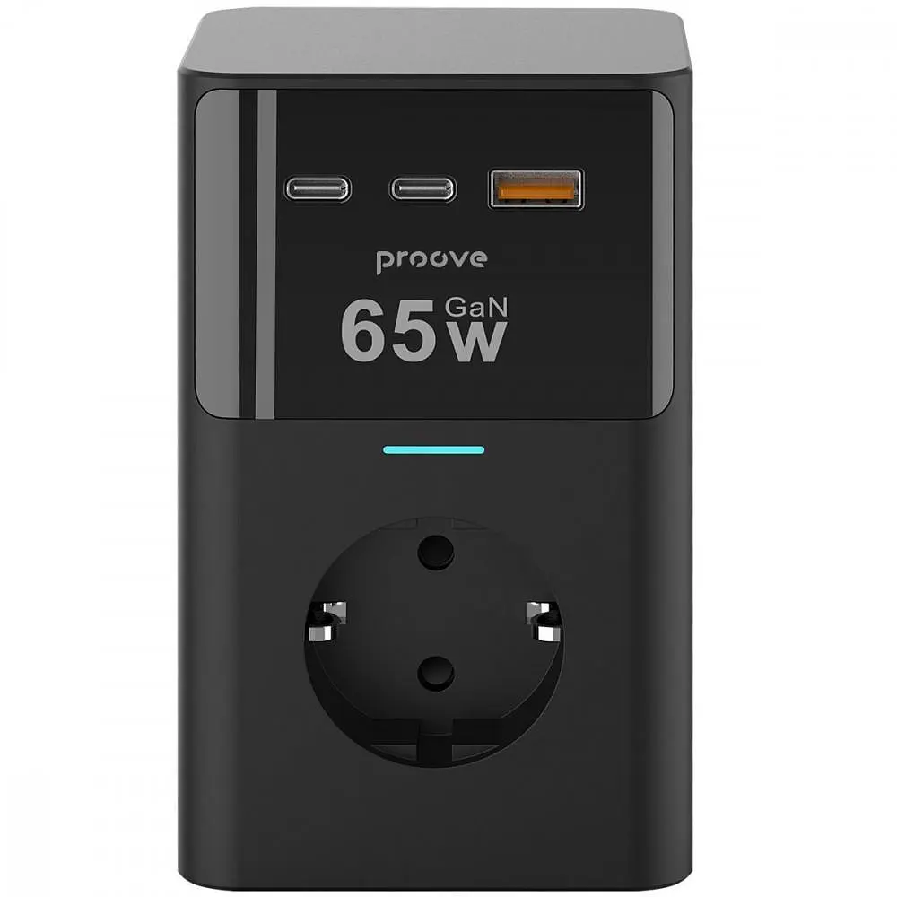 Мережевий фільтр Proove Power Cube 65W (3xAC + 2xType-C + 1xUSB) 1.5m black (PSPC36801201) - фото 7
