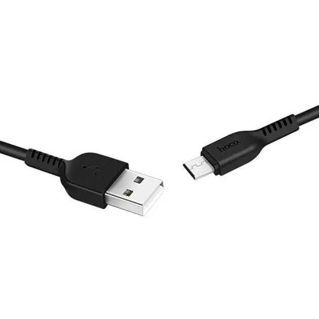 Кабель Hoco X20 Flash USB - microUSB (M/M), 1 м, Чорний (D21031)
