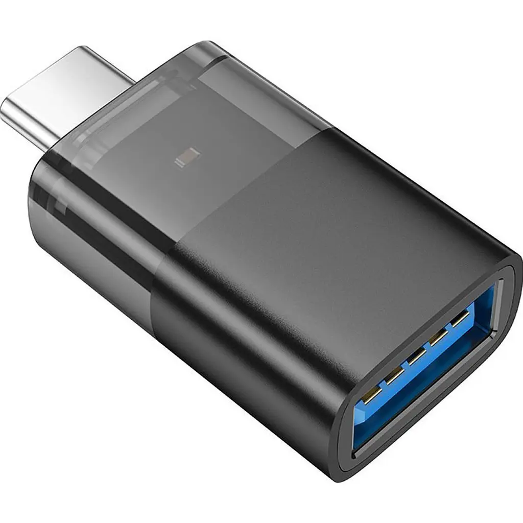 Перехідник Hoco UA36B USB-C Male to USB-A Female OTG Black [140337] - фото 2
