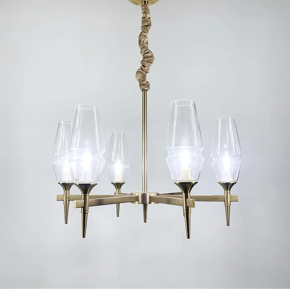 Подвесная люстра Lita с удлиненными плафонами Line.F Количество ламп 6 - фото 8