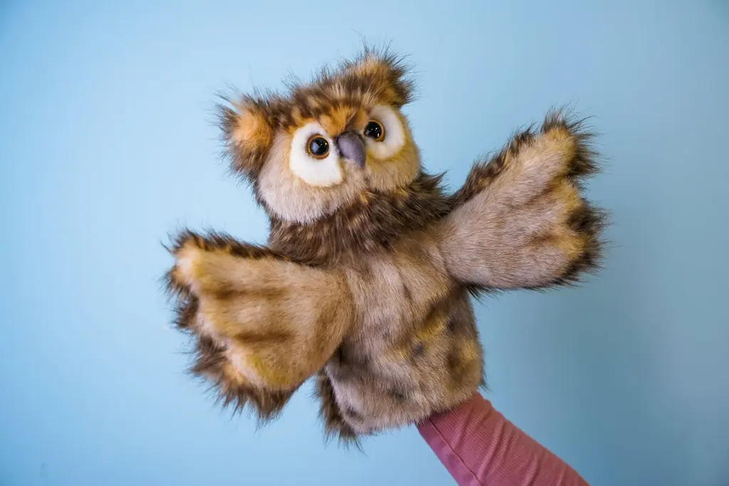 М'яка іграшка на руку Hansa Puppet Сова, 34 см (7159) - фото 5