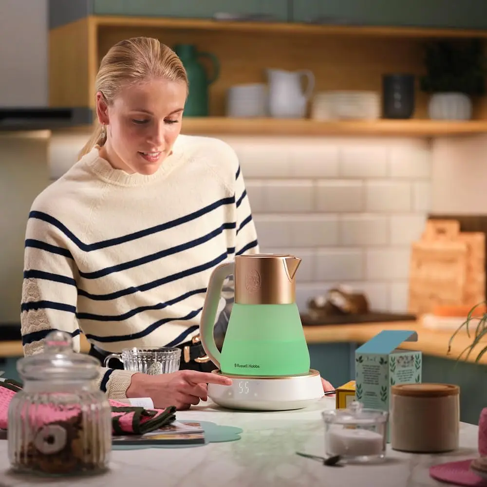 Електрочайник Russell HobbsCalm 1.7 л скло біло-мідний kuh0015321 - фото 7
