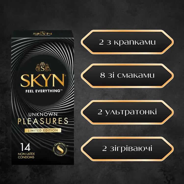 Презервативы Skyn ​​Unknown Pleasures 14 шт. (ROZ6501053528) - фото 3
