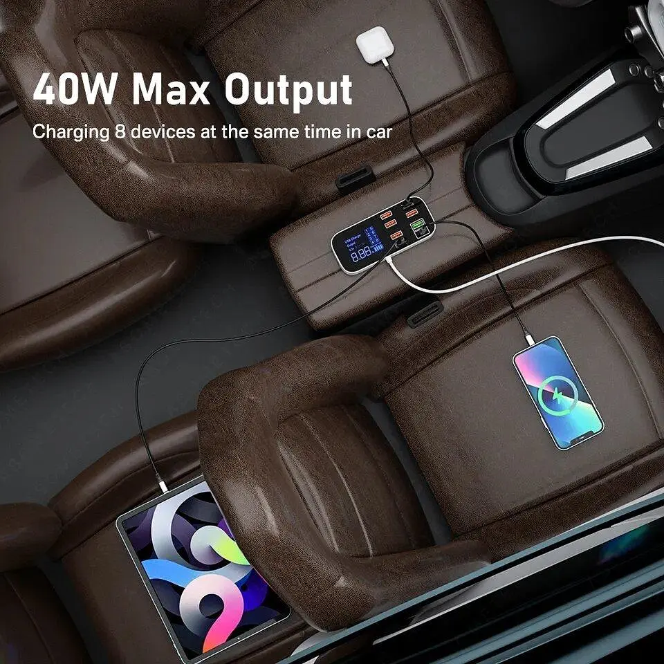 Автомобільний зарядний пристрій Addap 12-24V 40W LED QC3.0 PD3.0 (WLX-A9S+) - фото 10