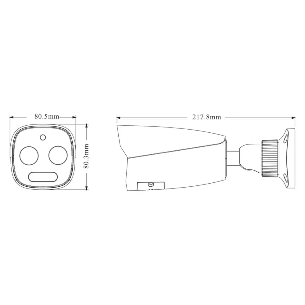 Тепловізійна IP-відеокамера TVT TD-5422E1 (PE/VT) Thermal 256x192 f=3.2mm Optical 5Mp f=4mm (77-00279) - фото 2