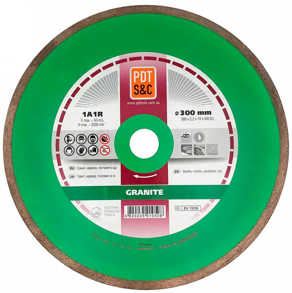 Алмазний диск по граніту PDT Granite 1A1R 300х2.2х10х32 мм