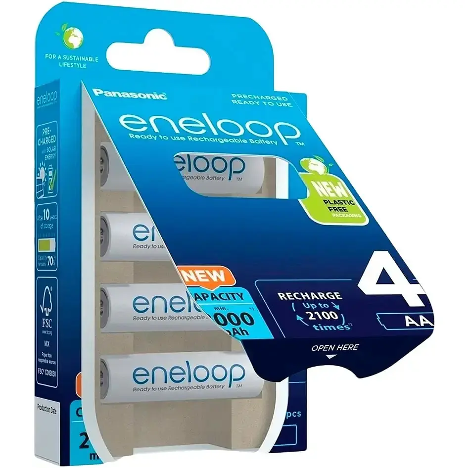 Акумуляторна батарея Panasonic Eneloop Pro AA 2000 4BP mAh NI-MH - фото 2