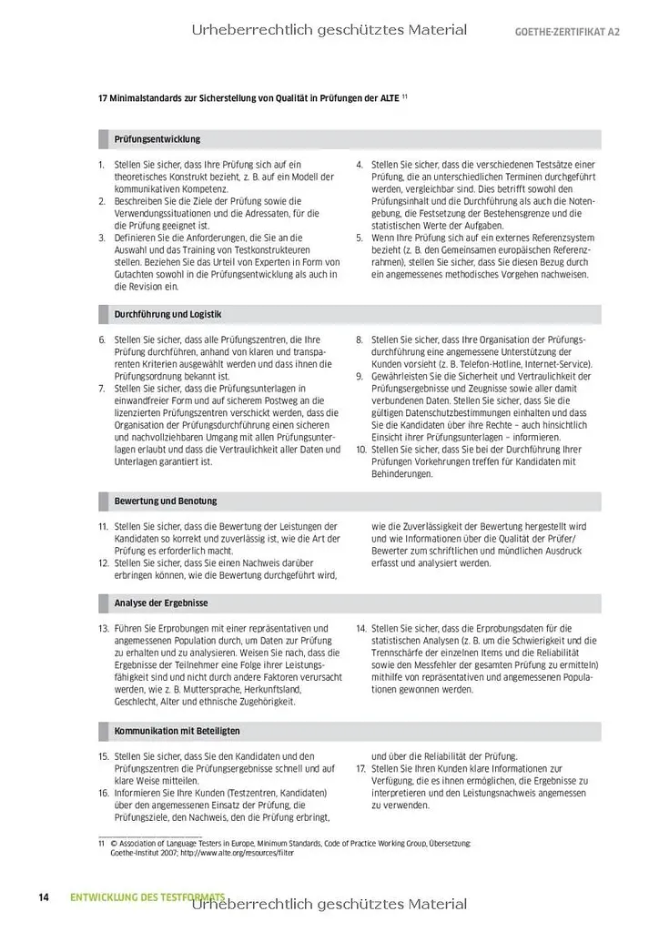 Goethe-Zertifikat A2. Prufungsziele Testbeschreibung fur Jugendliche und Erwachsen - фото 8