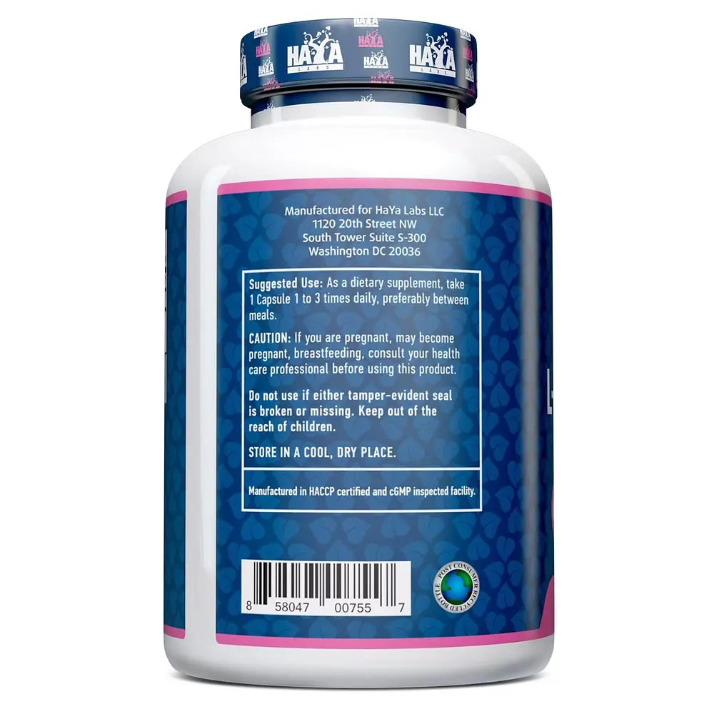 Аминокислота Haya Labs L-Phenylalanine 500 мг 100 капсул - фото 3