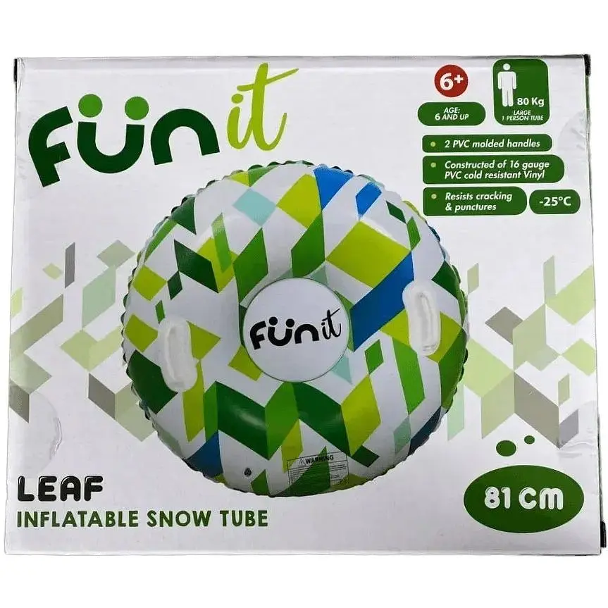 Надувний тюбінг Fun It Leaf 81 см зелений - фото 3
