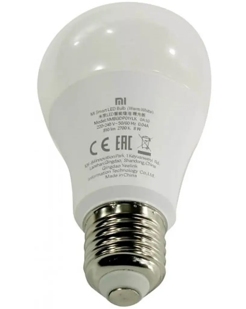 Розумна лампа Xiaomi Mi Smart LED Bulb Wi-Fi Warm White E27 (GPX4026GL) - фото 3