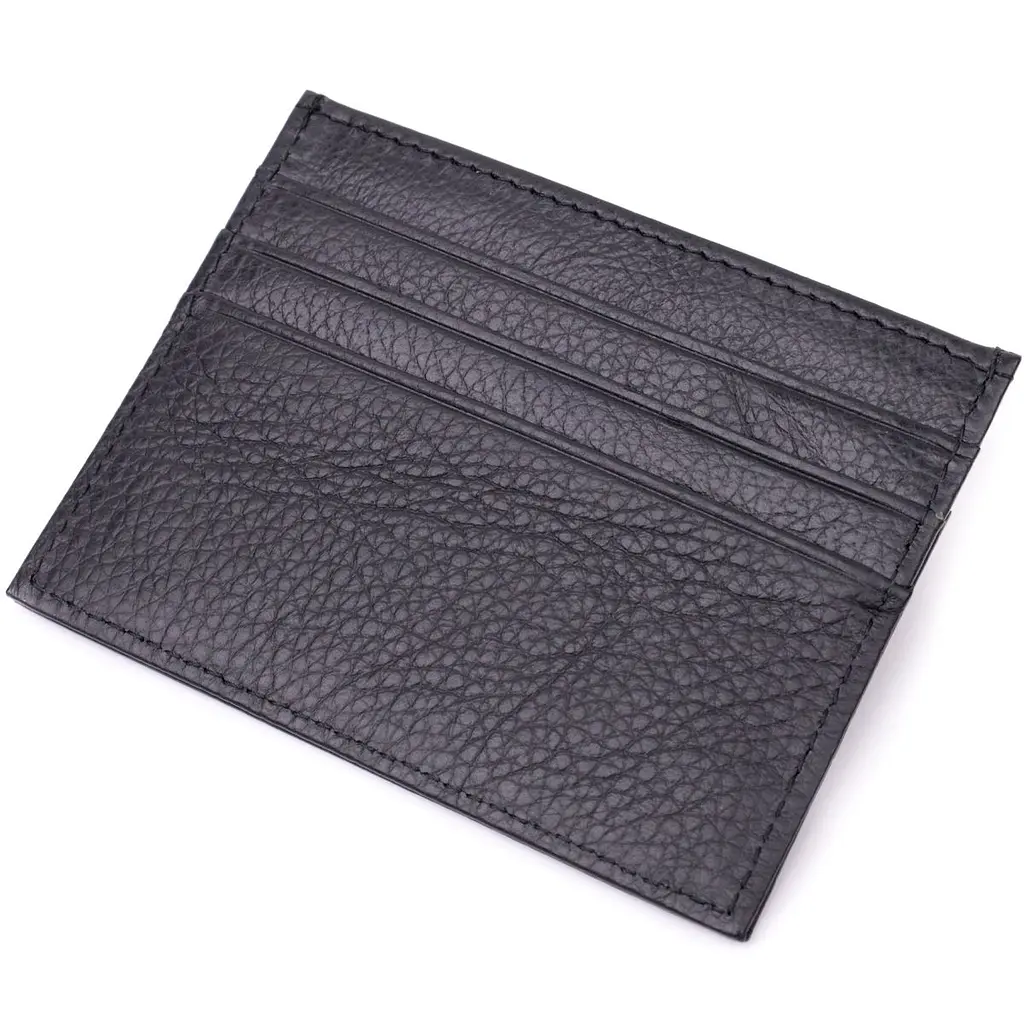 Стильний кард-кейс із натуральної шкіри ST Leather 22447 чорний - фото 2