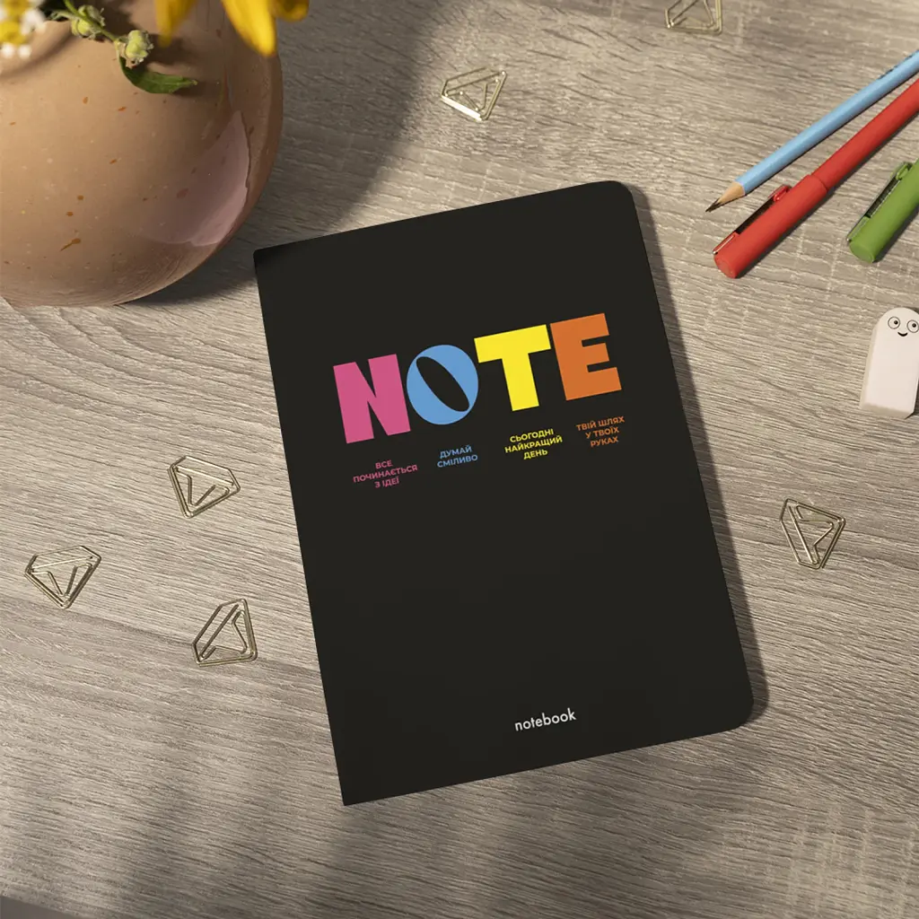 Блокнот у клітинку «NOTE» чорний - фото 6