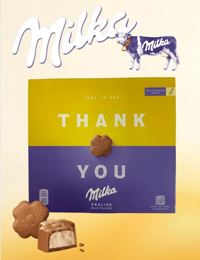 Шоколадні цукерки Milka Thank you Praline Milk Filling 110г - фото 6