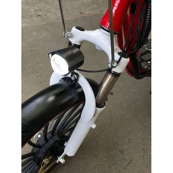 Електровелосипед Minako V4 PRO двомісний 500W/60V/18Ah із заднім амортизатором червоний - фото 10