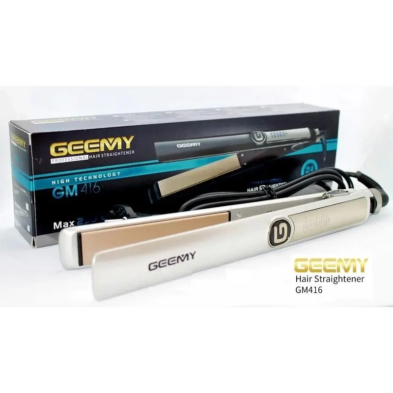 Професійна Плойка Випрямляч GEEMY GM-416 CERAMIC COATING PLATE, Праска для волосся з температурним контролем 150-230°C - фото 8