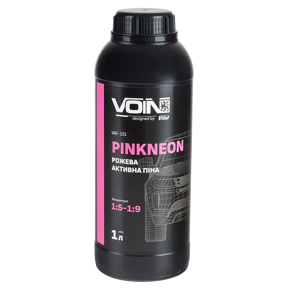 Активна піна Voin PinkNeon 1:5-1:9 1 л рожева (VAF-131)