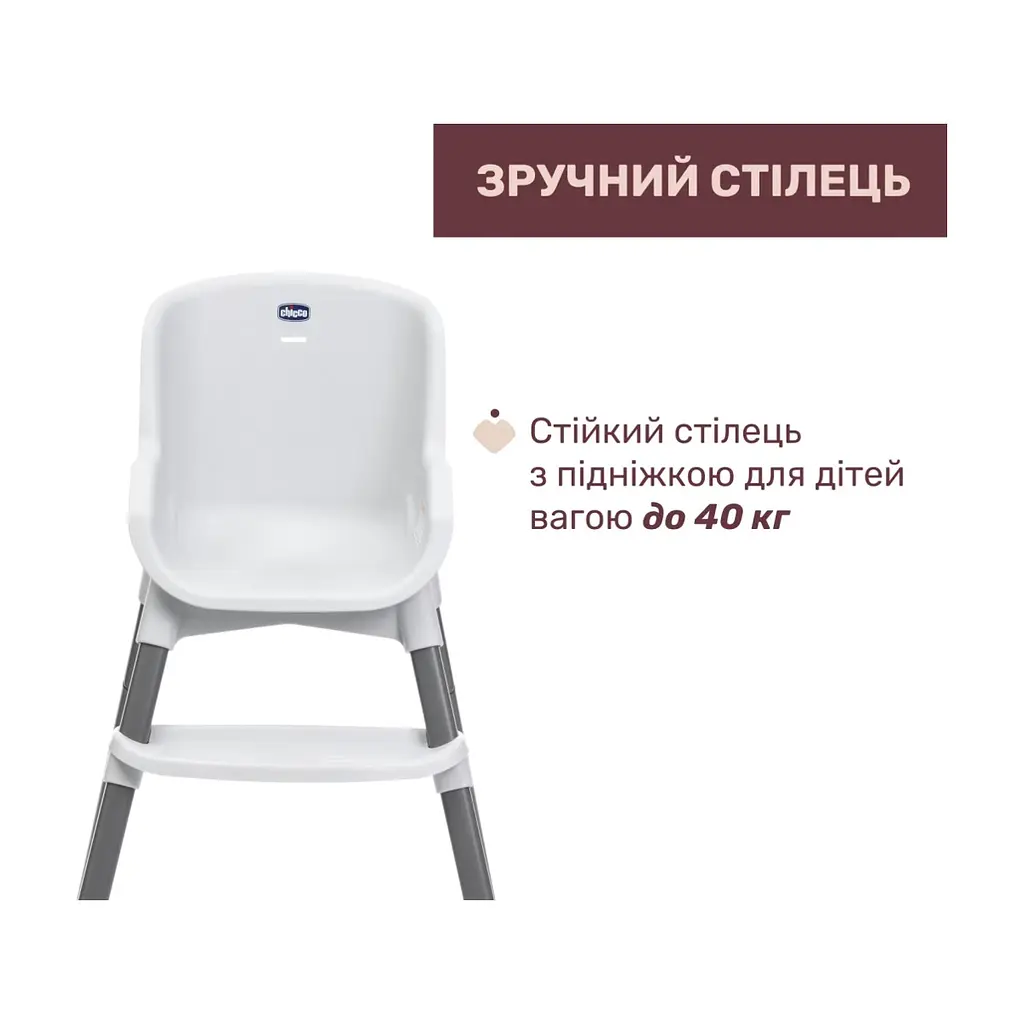Стілець для годування Chicco Polly Zest, білий (87170.77) - фото 3