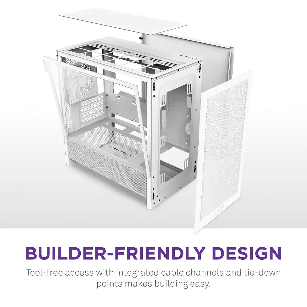 Корпус NZXT H3 Flow White без БЖ (CC-H31FW-01) - фото 3