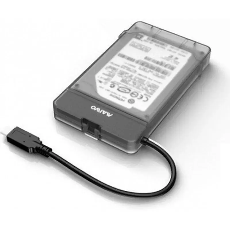Кишеня зовнішня Maiwo USB3.1 GEN1 TypeC to HDD 2,5" SATA/SSD black (K104G2 black) - фото 4