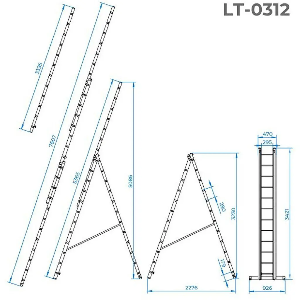 Драбина Intertool LT-0312 [140432] - фото 4