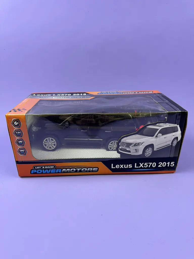 Радіокерована машина Lexus LX570 1:24 POWERMOTORS PM2406BLACK, чорна, зі світлом, акумулятор, коробка 26,5х14х10,5 см - фото 2