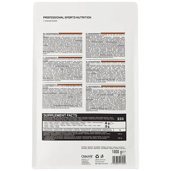 Моногідрат Creatine Monohydrate 1000 грам Кола OstroVit vit0005348 - фото 2