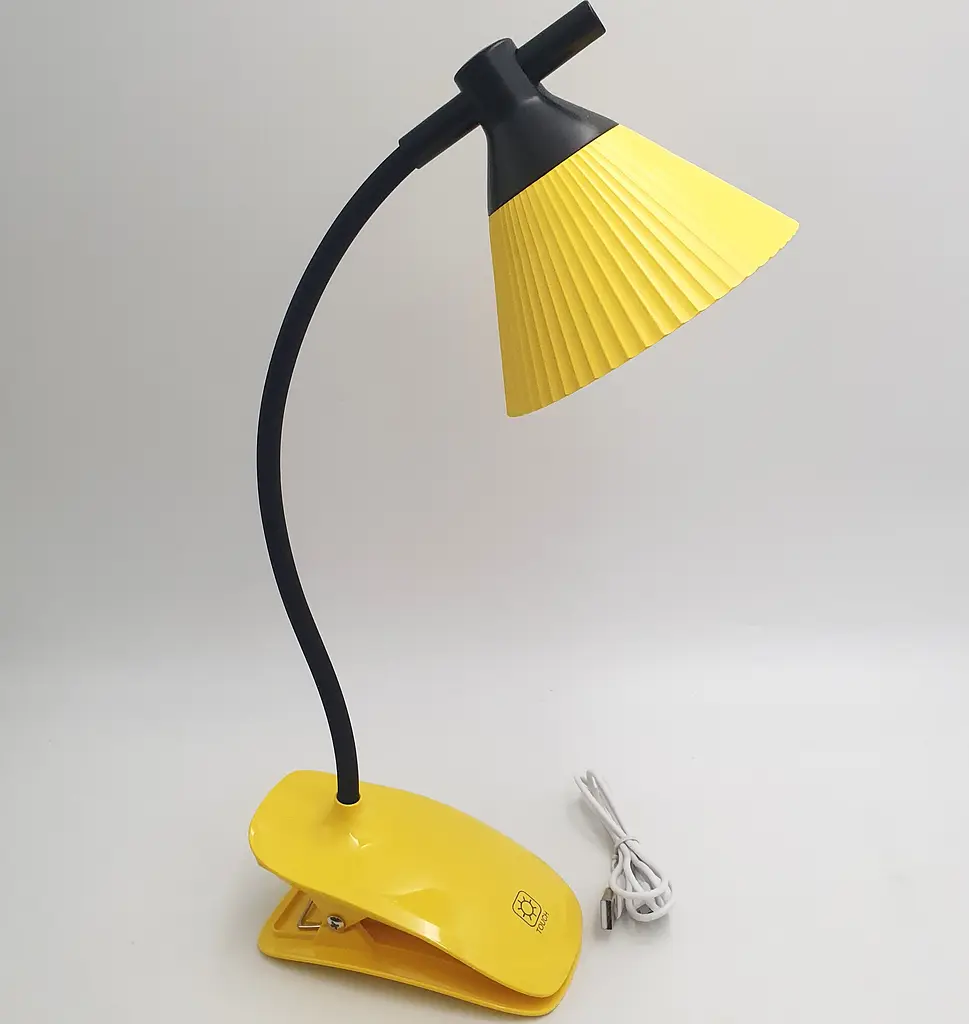 LED-лампа 4 W сенсорна світлодіодна гнучка 28 см настільна на прищіпці акумуляторна WinBoss YD03 жовта - фото 4