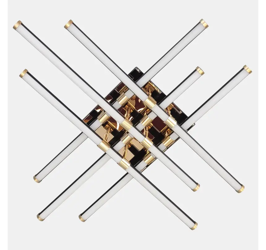 Стельова LED-люстра Artlight W180/6BK+GD 88 Вт, 3 режими світла, чорно-золота, 68,5×68,5 см, від 16-25 м² - фото 3