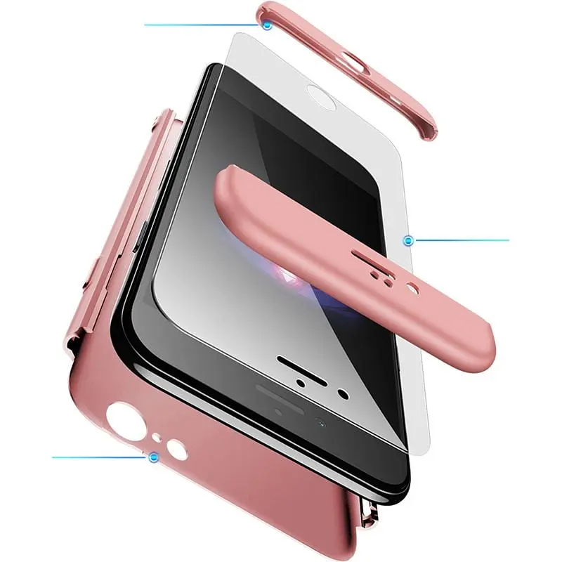 Чохол-накладка GKK 3 in 1 Hard PC Case Apple iPhone 6/6s Rose Gold - фото 2